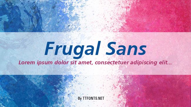 Frugal Sans example