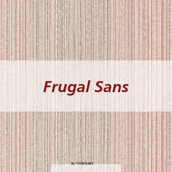 Frugal Sans example