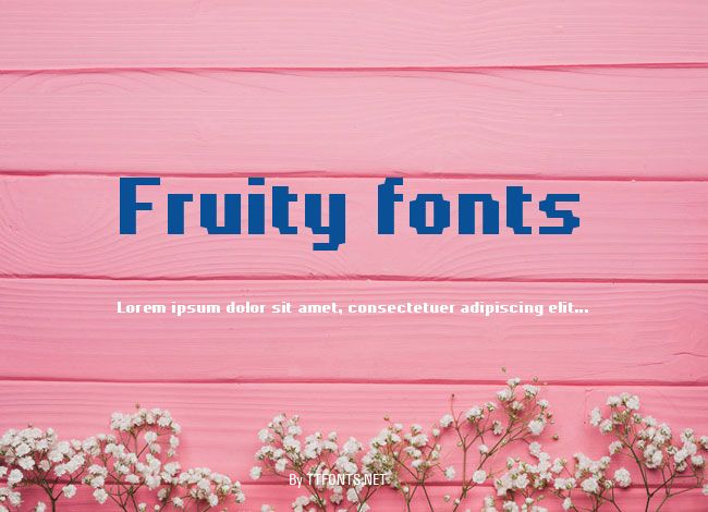 Fruity fonts example