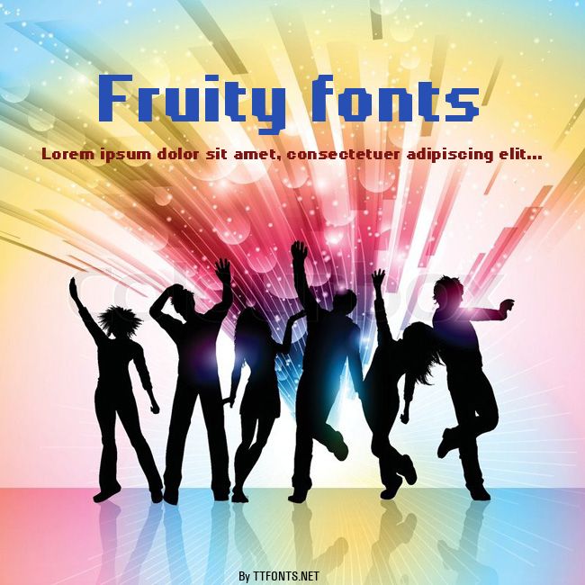 Fruity fonts example