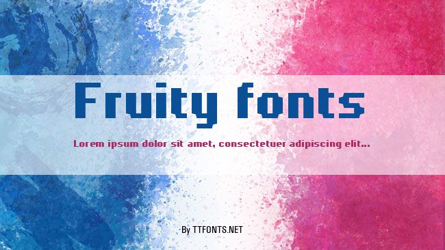 Fruity fonts example