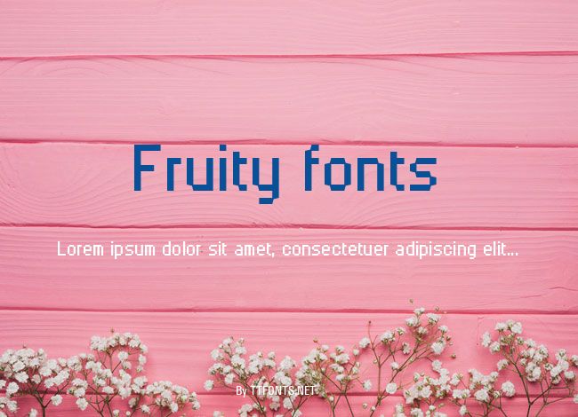 Fruity fonts example