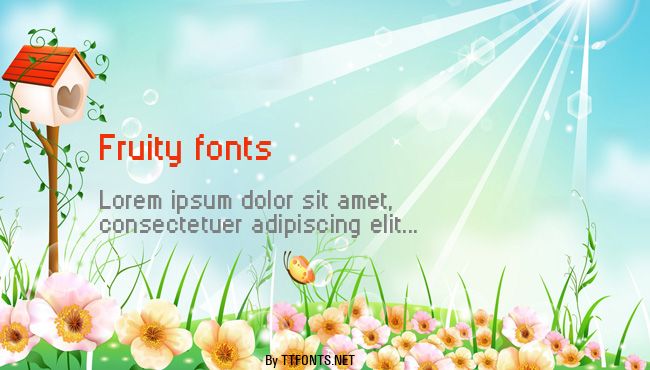 Fruity fonts example