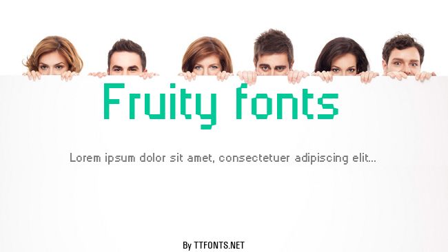 Fruity fonts example