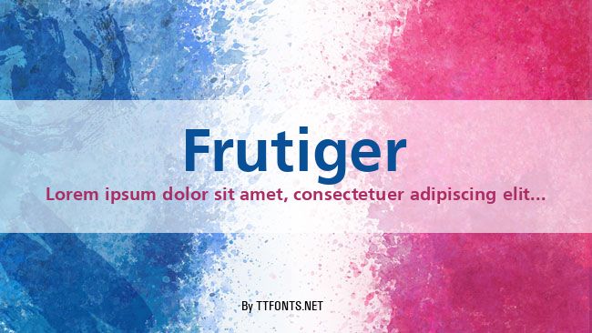 Frutiger example