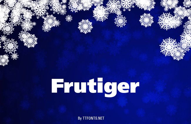 Frutiger example