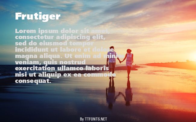 Frutiger example