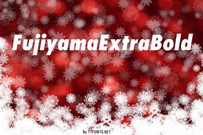 FujiyamaExtraBold example