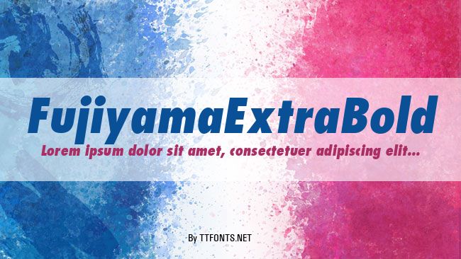 FujiyamaExtraBold example