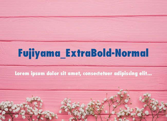 Fujiyama_ExtraBold-Normal example