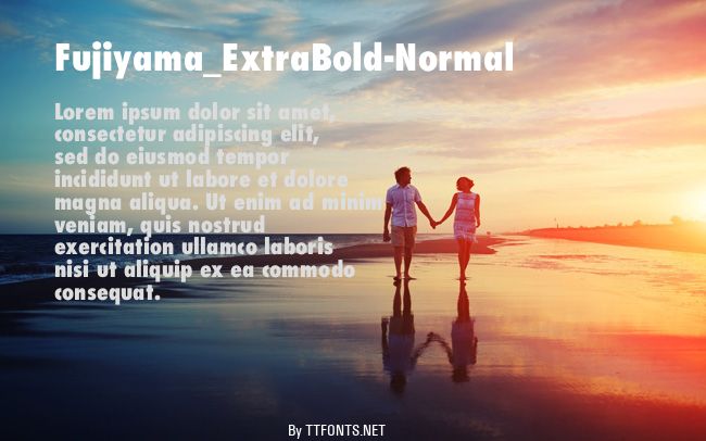 Fujiyama_ExtraBold-Normal example