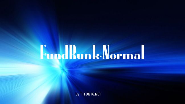FundRunk-Normal example
