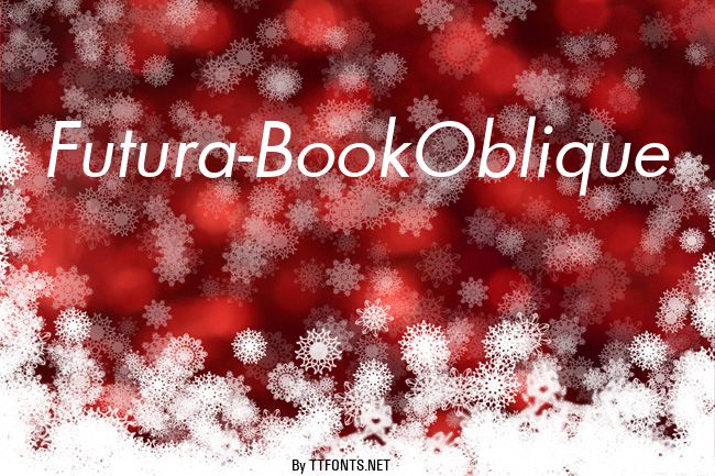 Futura-BookOblique example