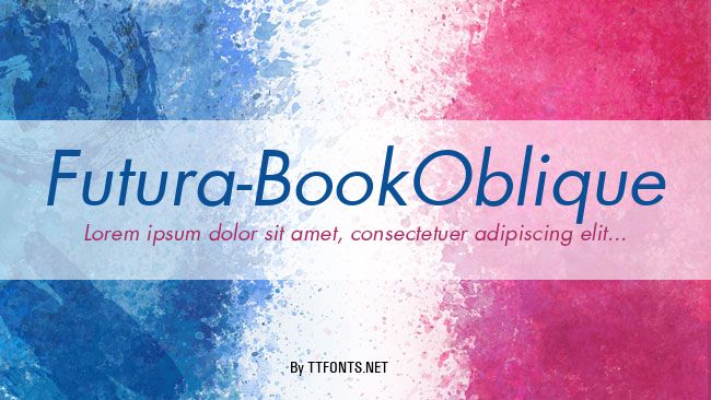 Futura-BookOblique example