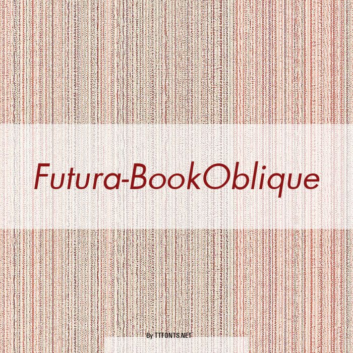 Futura-BookOblique example