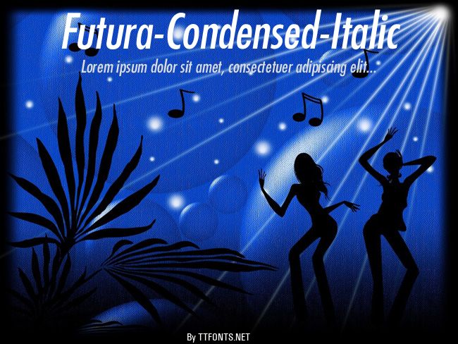 Futura-Condensed-Italic example