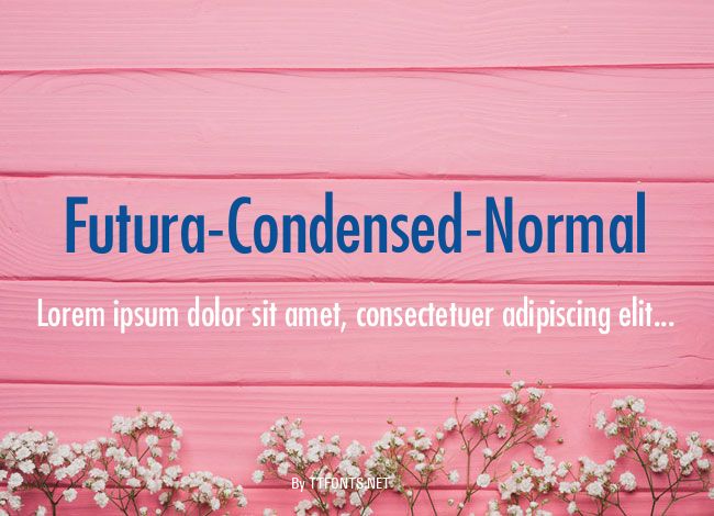 Futura-Condensed-Normal example