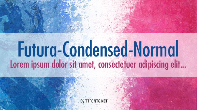 Futura-Condensed-Normal example