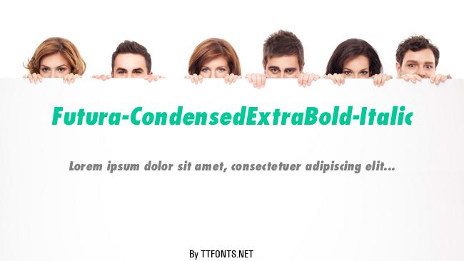 Futura-CondensedExtraBold-Italic example