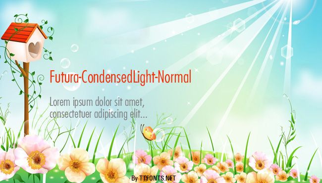 Futura-CondensedLight-Normal example