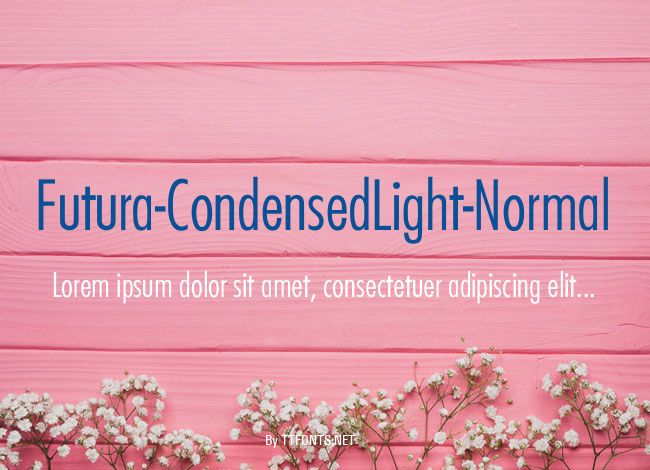 Futura-CondensedLight-Normal example
