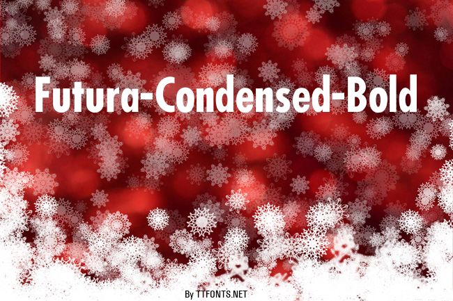 Futura-Condensed-Bold example