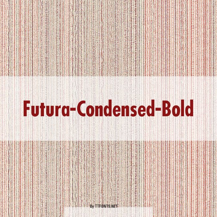 Futura-Condensed-Bold example
