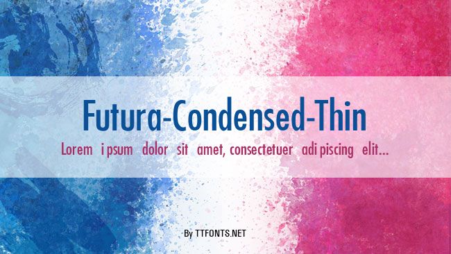 Futura-Condensed-Thin example