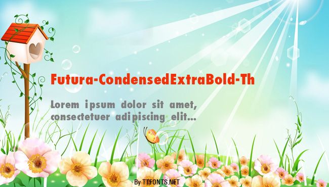Futura-CondensedExtraBold-Th example