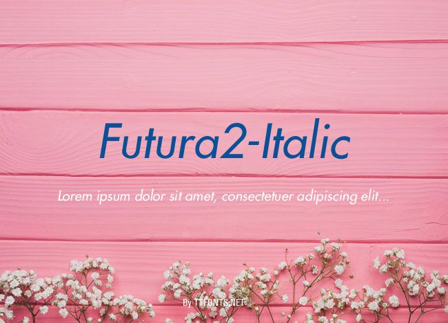 Futura2-Italic example