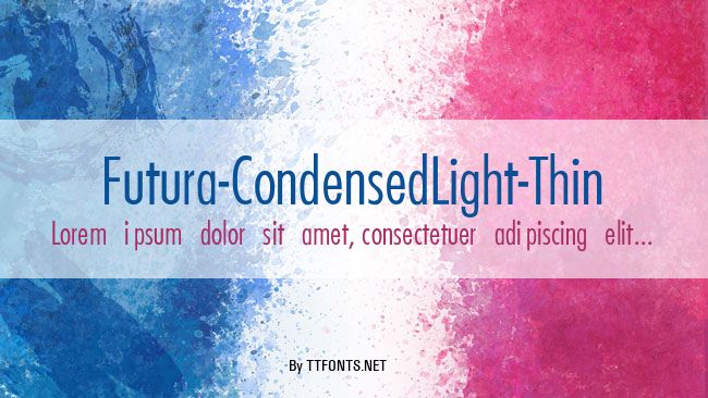 Futura-CondensedLight-Thin example
