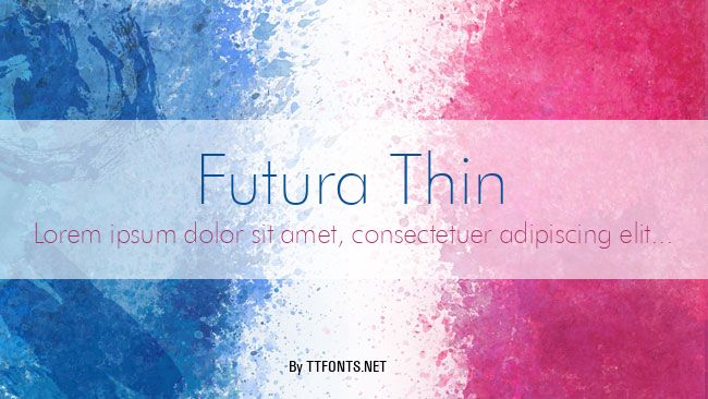 Futura Thin example