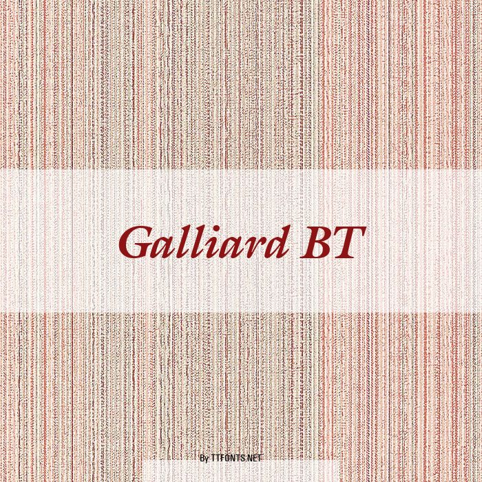 Galliard BT example