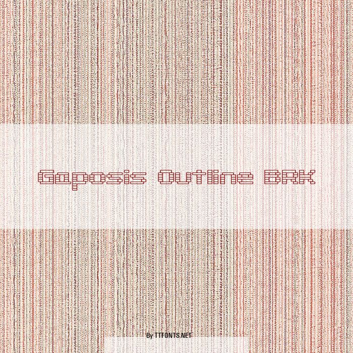Gaposis Outline BRK example