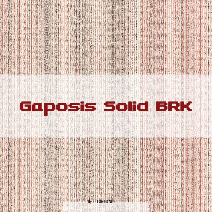 Gaposis Solid BRK example