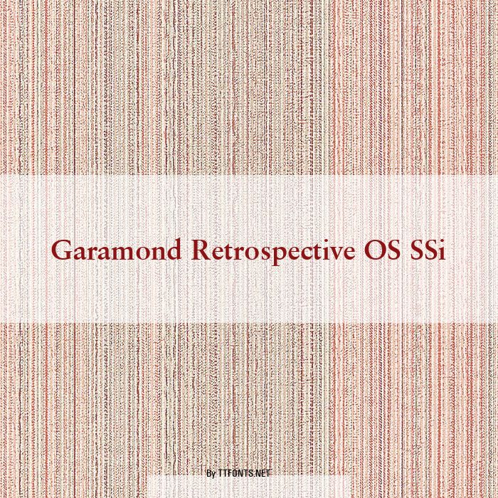Garamond Retrospective OS SSi example