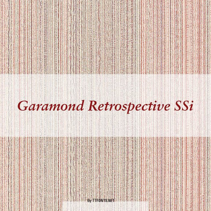 Garamond Retrospective SSi example