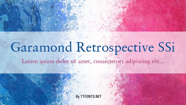 Garamond Retrospective SSi example