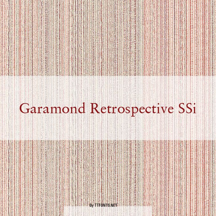 Garamond Retrospective SSi example