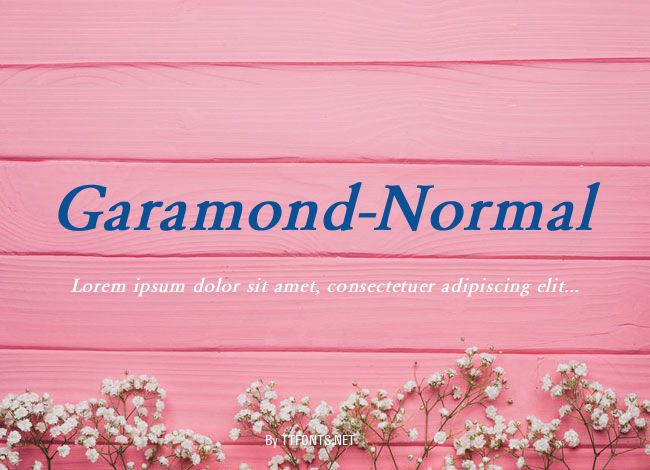 Garamond-Normal example