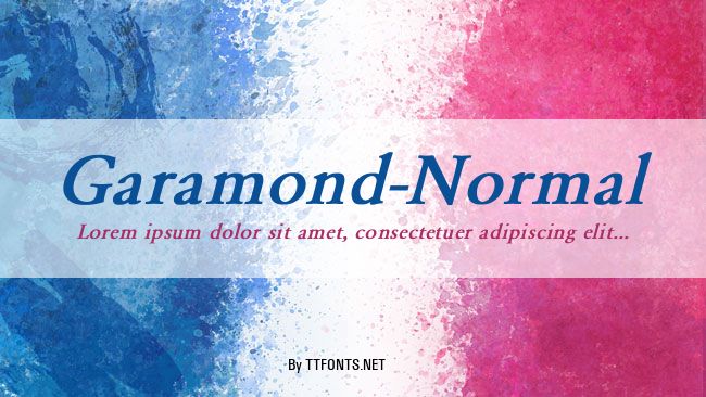 Garamond-Normal example