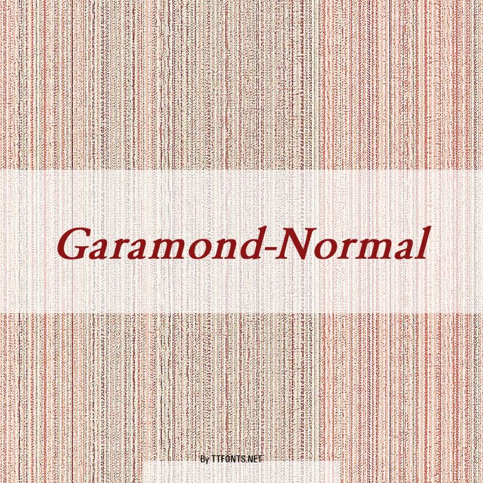 Garamond-Normal example