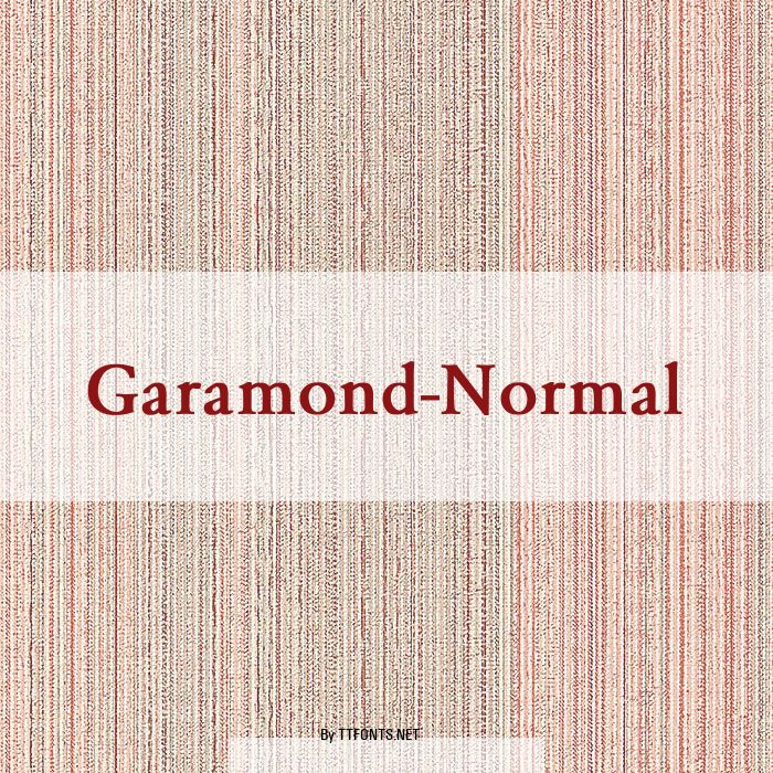 Garamond-Normal example