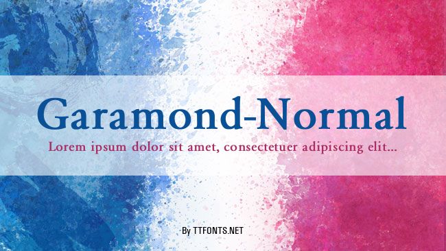 Garamond-Normal example