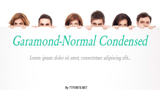 Garamond-Normal Condensed example