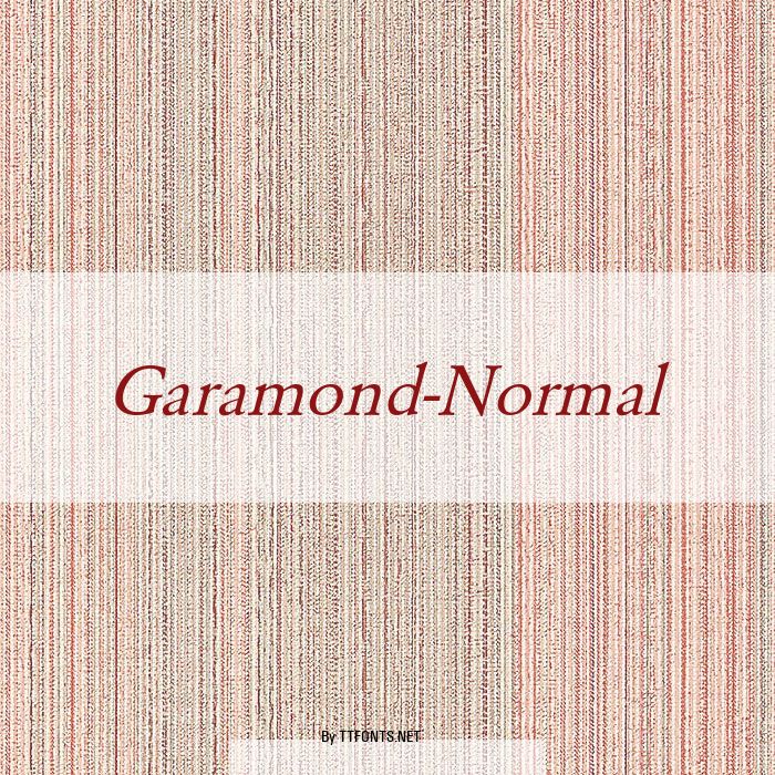 Garamond-Normal example