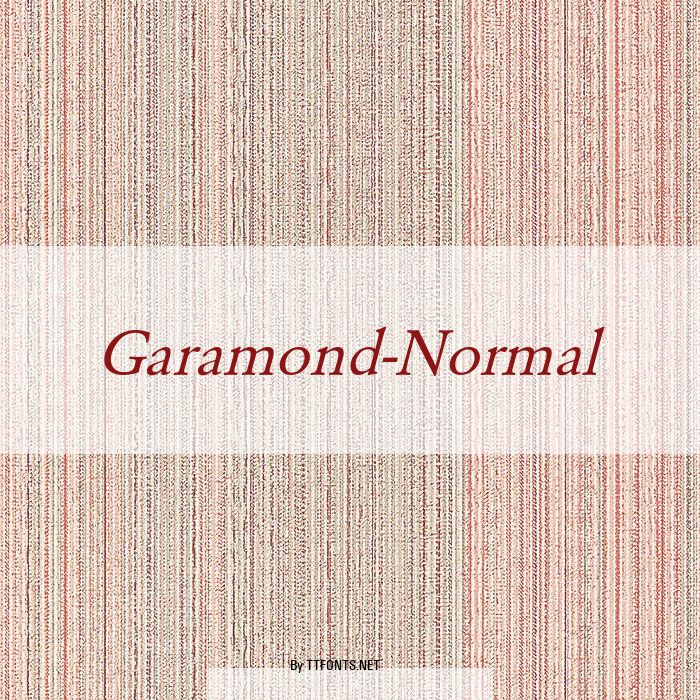 Garamond-Normal example