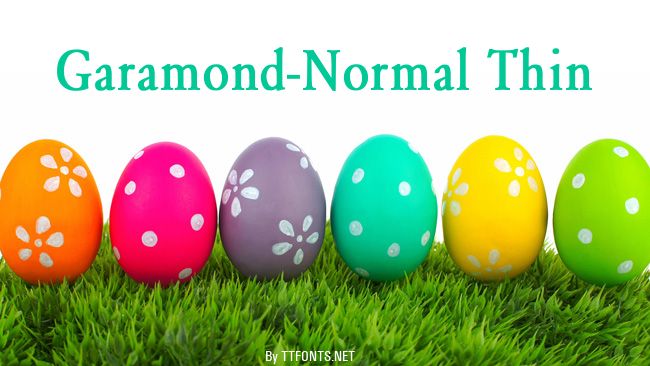 Garamond-Normal Thin example