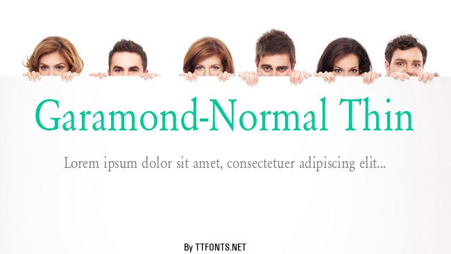 Garamond-Normal Thin example