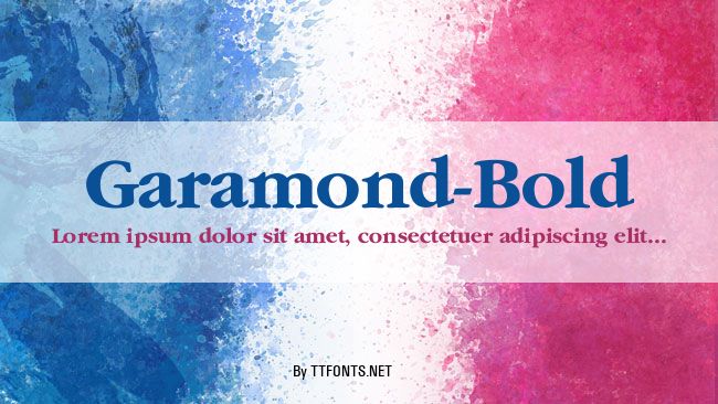 Garamond-Bold example